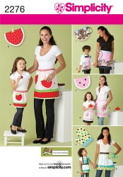 2276 MS 10-20, KIDS 3-8 TIE APRONS, POTHOLDER, MITT PATTERN